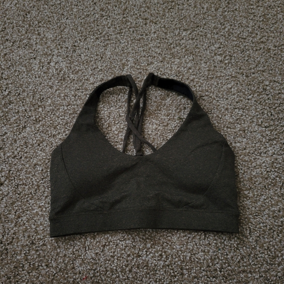 PrAna Olive Green Strappy Crossback Sports Bra Athletic Bra Women's size S - Picture 4 of 10
